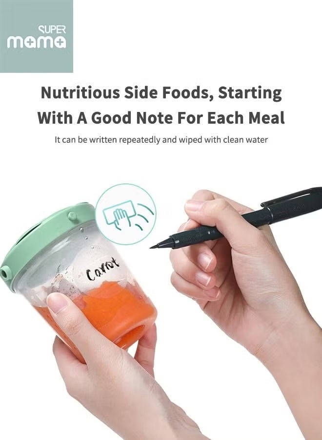 SUPERMAMA 3 PCS Plastic Baby Food Storage Boxes Airtight Leak-proof with Measurement Indication for Fruit, Purée, Yogurt - Image 3